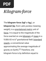 Kilogram Force Wikipedia