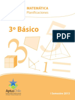 Planificaciones de Matemática de 3o Básico