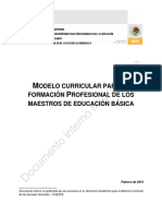 Modelo Curricular Formacion Docente 2010