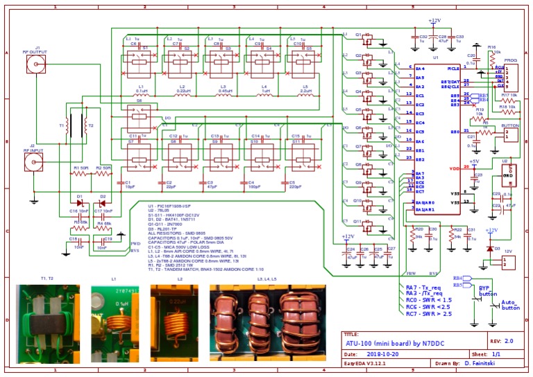 Schematic ATU 100 Mini V2.0 Autotuner by DF | PDF | Sports | Business