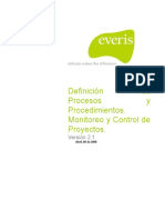 Monitoreo y Control de Proyectos (PMC) - Definición de Procesos y Procedimientos