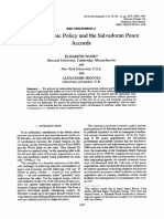 Macroeconomic Policy and The Salvadoran Peace Accords: Harvard University, Cambridge, Massachusetts