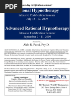 Hypnotherapy and Advanced Hypnotherapy Brochure