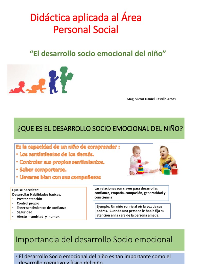 Desarrollo Socioemocional en Niños | PDF | Teoría de apego | Las emociones