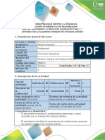 Guía de actividades y rúbrica de evaluación - Fase 1 - Introducción a la gestión integral de residuos sólidos