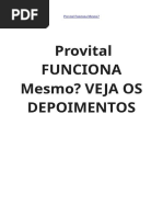 Provital Funciona Mesmo - Veja Os Depoimentos