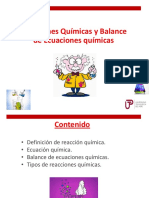 Tema 7. Tipos de Reacciones Químicas y Balance de Ecuaciones