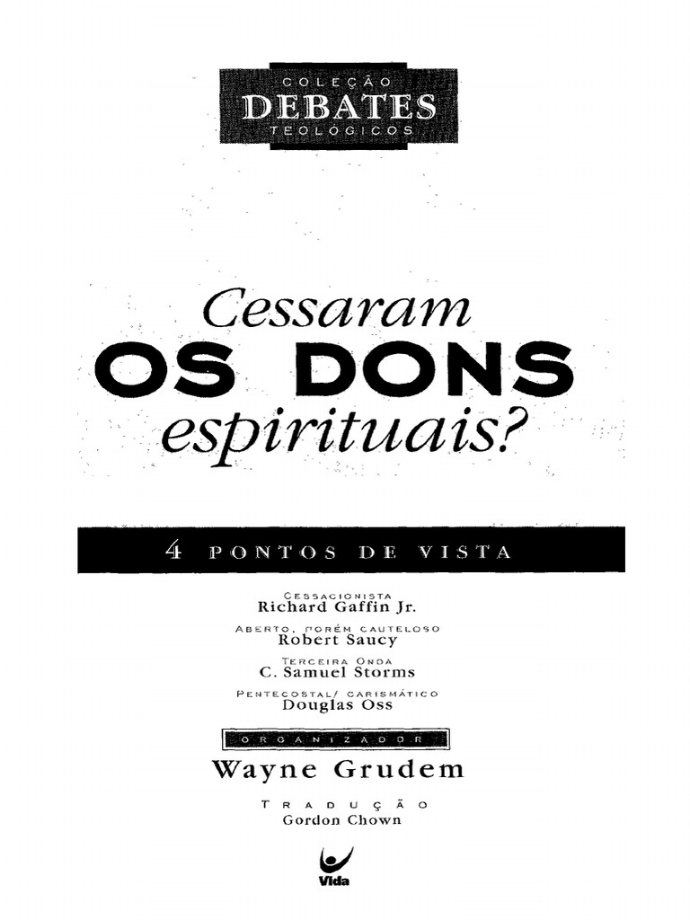 Cessaram Os Dons Espirituais - Wayne Grudem | PDF