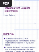 Torbeck, L_Validation With Designed of Experiments (APRESENTAÇÃO)