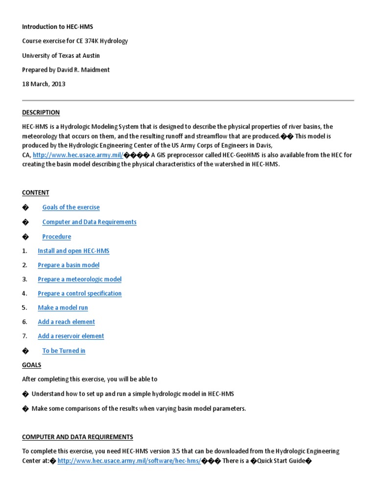 Introduction To HEC PDF Discharge (Hydrology) Icon (Computing)