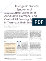 Nuerogenic DI, SIADH, Cerebral Salt Wasting