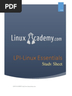 Linux Essentials Study Sheet