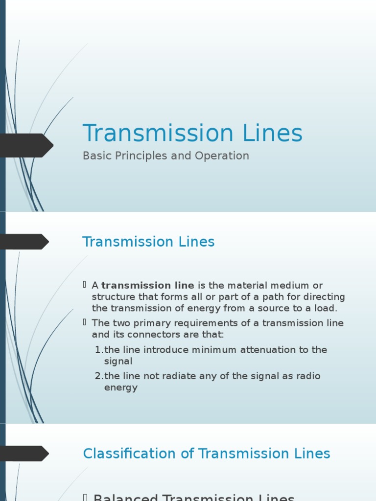 Transmission Lines PDF Coaxial Cable Transmission Line