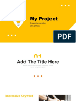 My Project: One Point Presentation. Wps Office