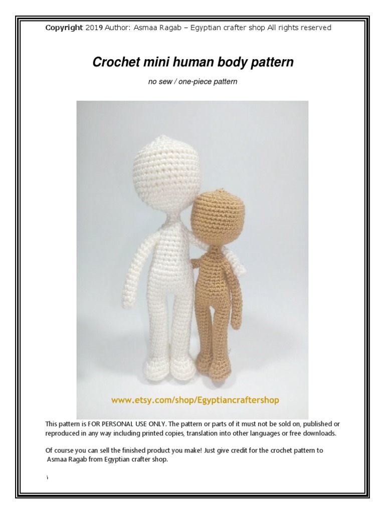 Mini Human Body - Asmaa Ragab | Download Free PDF | Amigurumi | Crochet
