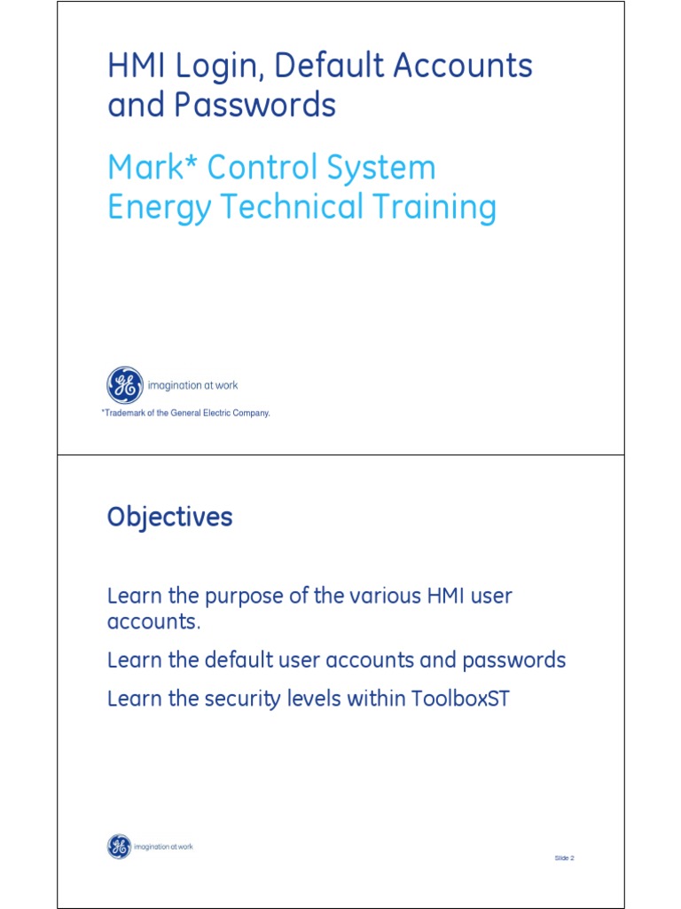 03-HMI Login, Default Accounts and Passwords - B | PDF | Password ...