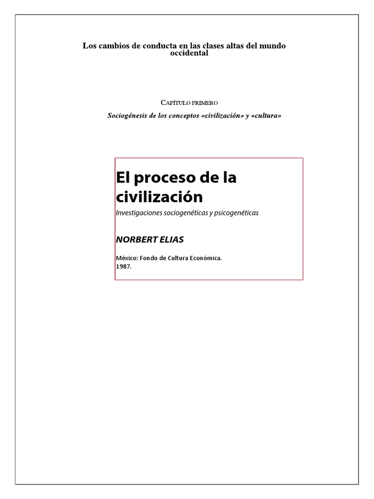 Elias El Proceso de La Civilización Cap 1 Parte1 | PDF