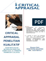 Critical Appraisal Penelitian Kualitatif