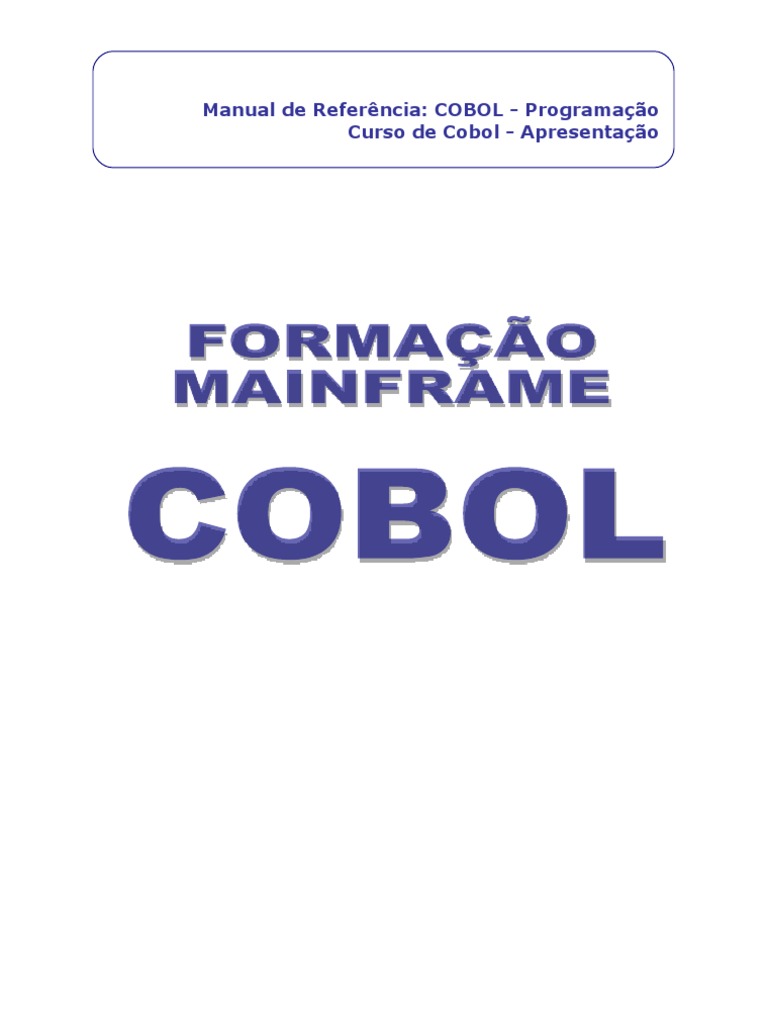 Manual de Programação em COBOL | PDF | Programa de computador | Programação