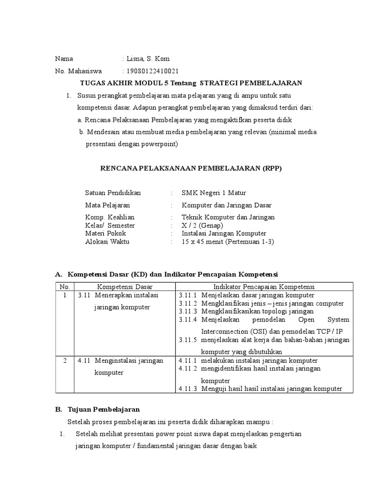 Rpp Komputer Dan Jaringan Dasar 3 11
