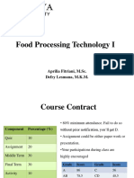 Food Processing Technology I: Aprilia Fitriani, M.Sc. Defry Lesmana, M.K.M