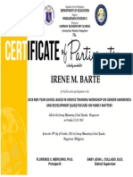 1Certificate Template School Level Trainings Participation