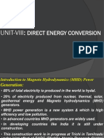 Direct Energy Conversion: Unit-Viii