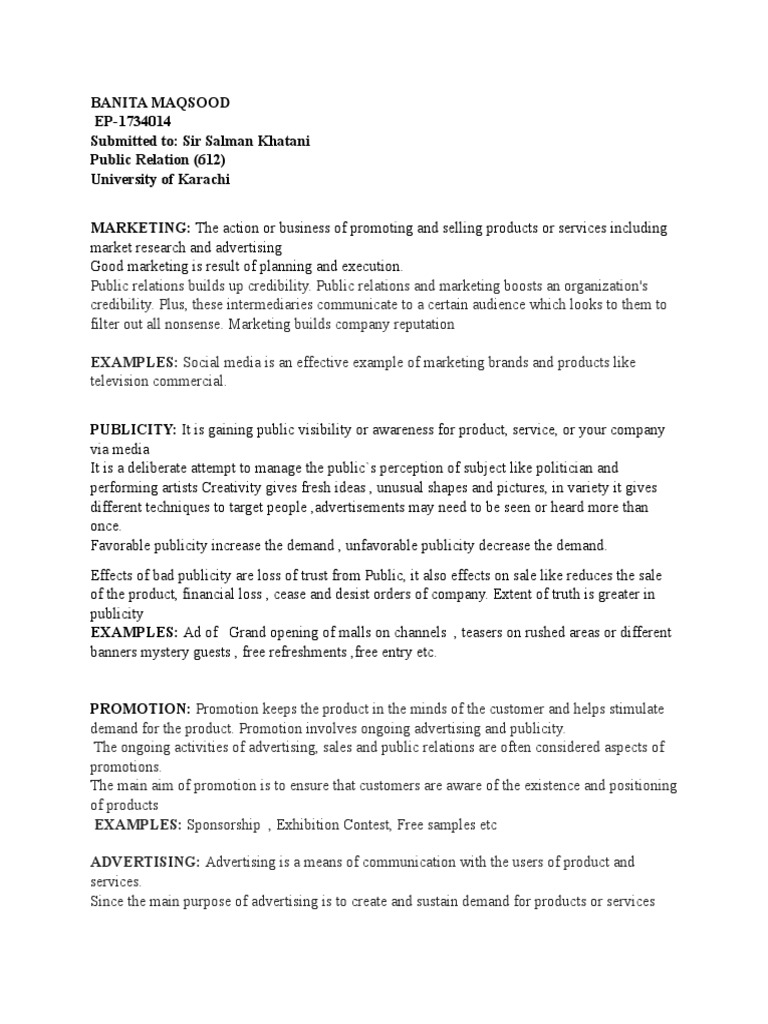 Marketing, Publicity, and Promotion Insights | PDF | Advertising ...