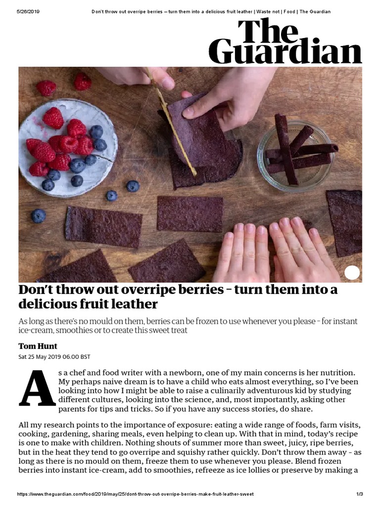 Transform Overripe Berries into Fruit Leather | PDF | Dried Fruit ...