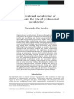 Organizational Socialization of Newcomers: The Role of Professional Socialization