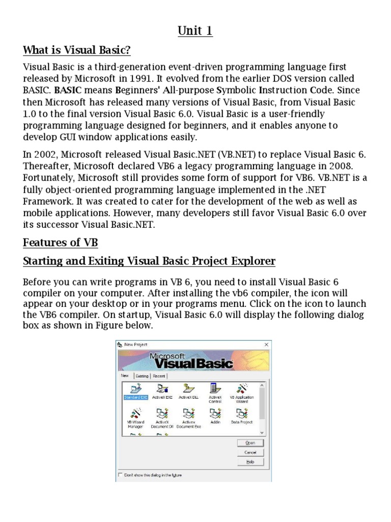 Visual Basic Programming | PDF | Subroutine | Basic