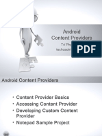 Android Content Providers: Trí PH M - 2012