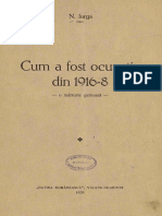 Nicolae Iorga - Cum A Fost Ocupația Din 1916-8 - o Mărturie Germană PDF
