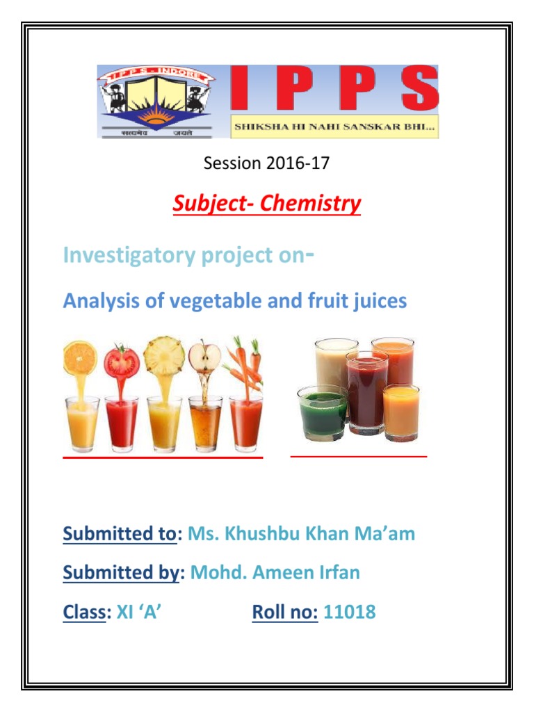 Analysis of Vegetable and Fruit Juices | PDF | Carrot | Carbohydrates