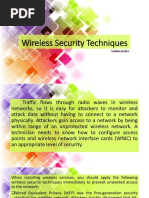 Wireless Security Techniques