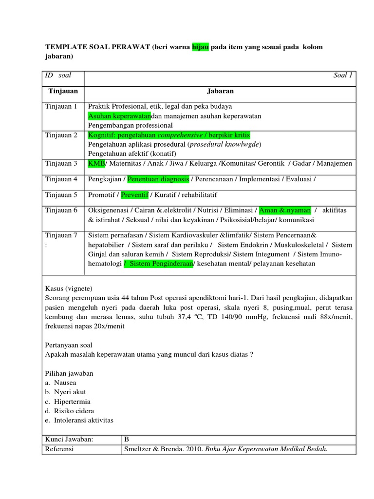 Soal Ukom Apendisitis