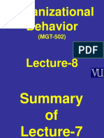 Organizational Behaviour - MGT502 Power Point Slides Lecture 8.ppt