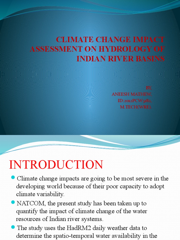 Climate Change Impact Assessment On Hydrology of Indian | PDF | Climate ...