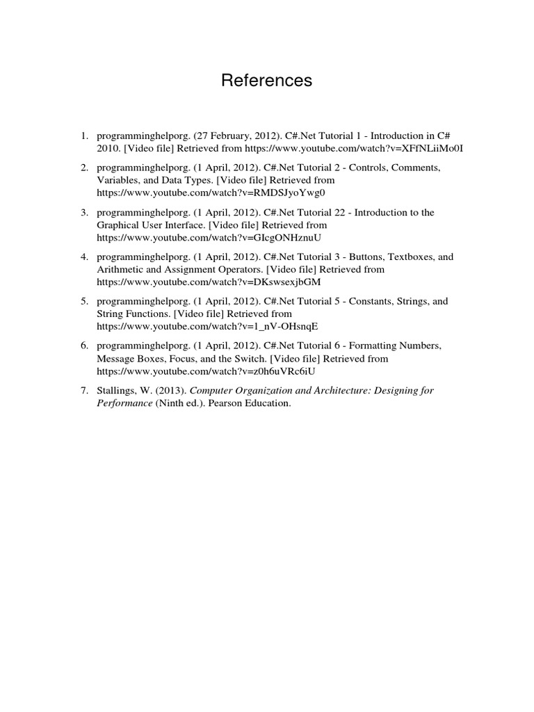 References: Performance (Ninth Ed.) - Pearson Education | PDF