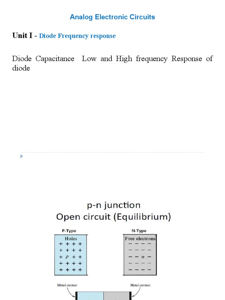 Diode Capacitance and Frequency Response | PDF