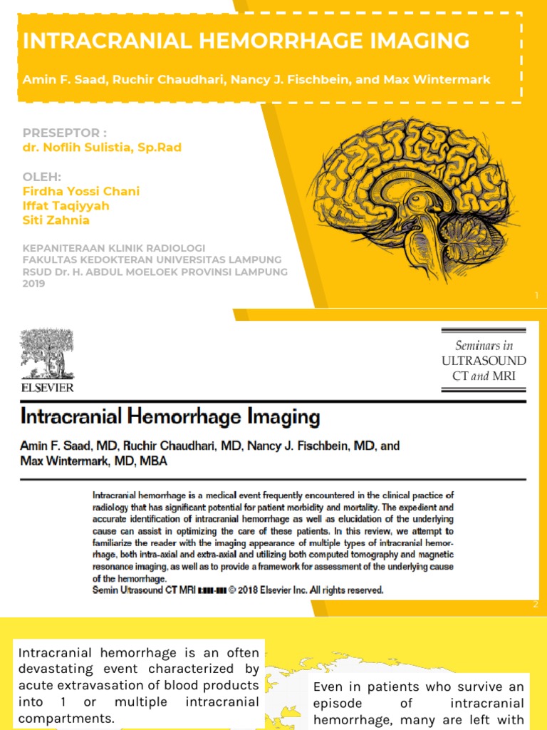Intracranial Hemorrhage - Journal | PDF | Stroke | Blood Vessel