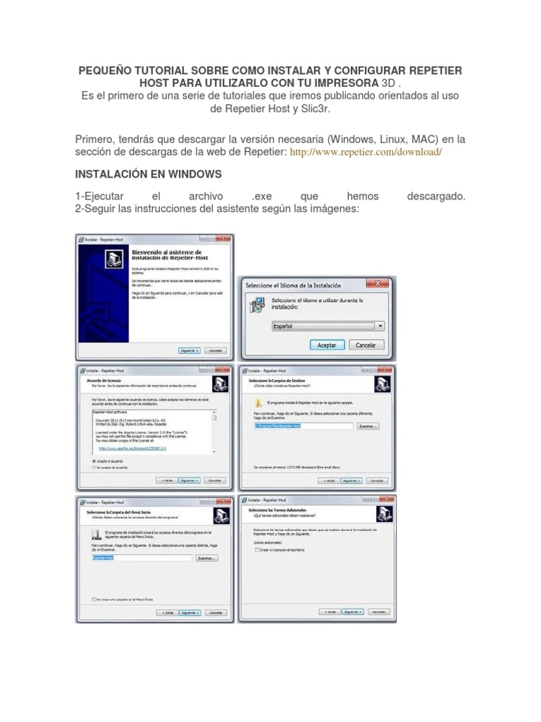 Pequeño Tutorial Sobre Como Instalar y Configurar Repetier Host para