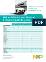 NXP AUTOSAR (Classic Platform) Software Availability Matrix