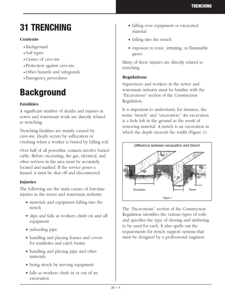 Trenching PDF | PDF | Trench | Deep Foundation