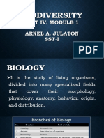 Biodiversity: Unit Iv: Module 1 Arnel A. Julaton Sst-I