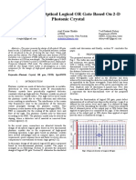 Design of All Optical Logical OR Gate Based On 2-D Photonic Crystal