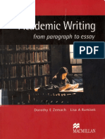 Academic Writing From Paragraph to Essay 3122