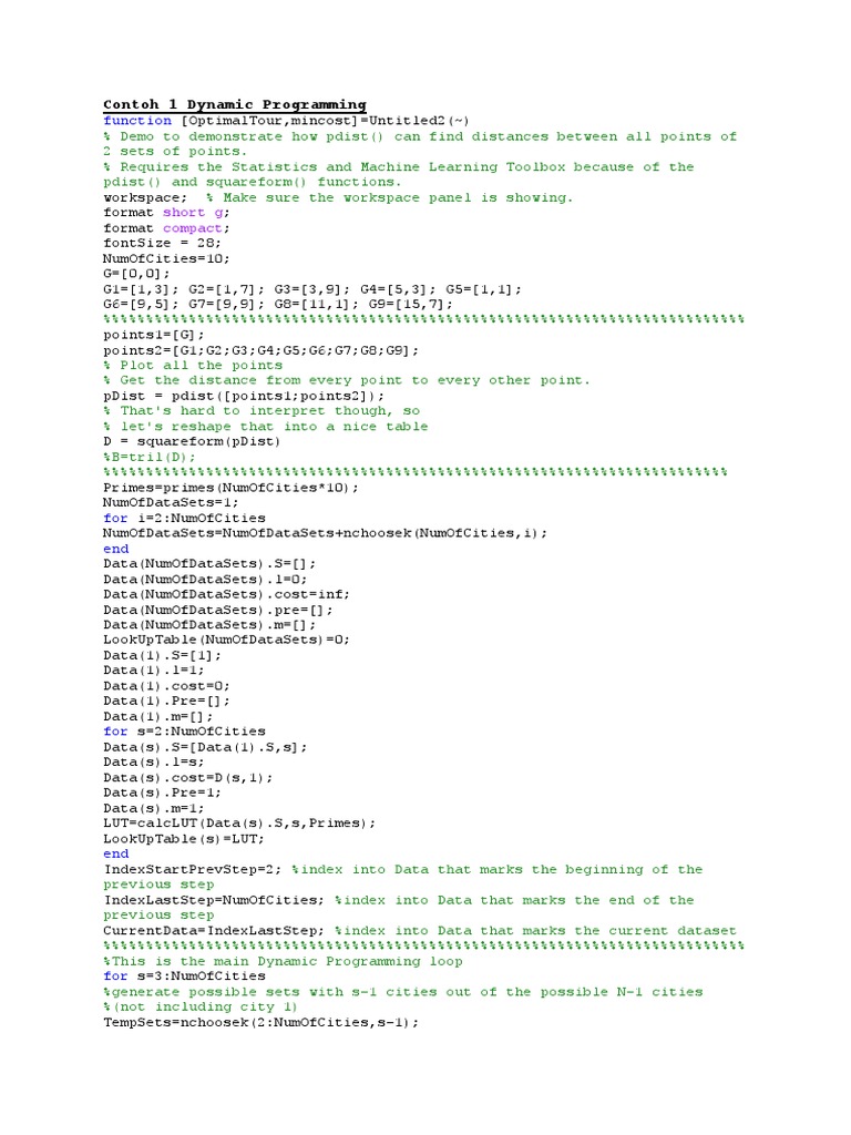 Contoh 1 Dynamic Programming | PDF | Computer Programming ...