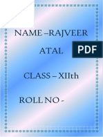 Name - Rajveer Atal Class - Xiith Roll No