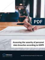 Assessing The Severity of Personal Data Breaches According To GDPR en